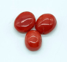 Lot de 3 cabochons corail
