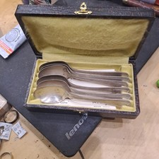 coffret 6 cuilleres a cafe ancienne christofle chevron