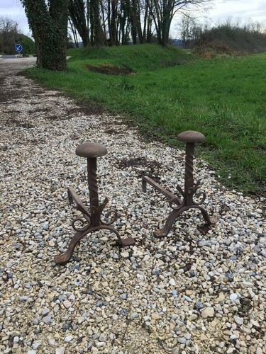 Chenets fer forgé - chenets,