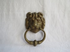 heurtoir de porte en bronze,laiton,tête de lion