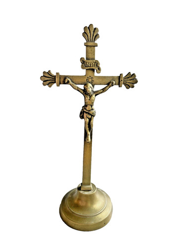 Ancien crucifix table - crucifix,
