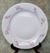 Grand plat de service en porcelaine vintage - décor floral - ARPŬ Roumanie