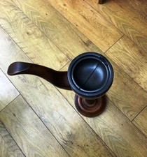 Cendrier sur pied en bois et métal