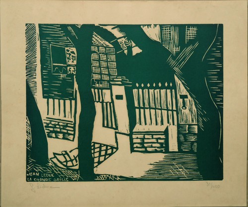 Estampe bois gravé jean leduc - estampe,