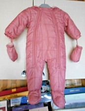 Combinaison pilote bebe 12 mois 80 cm marque In Extenso, rose, double polyester