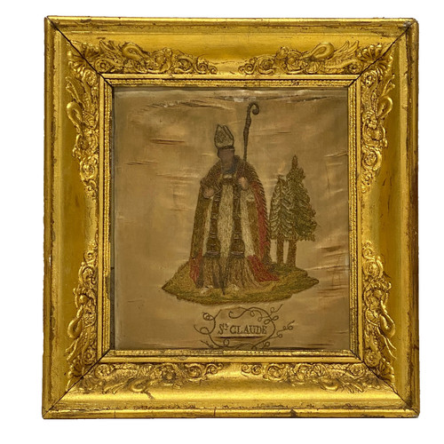 Tableau religieux brodé - religieux, sur