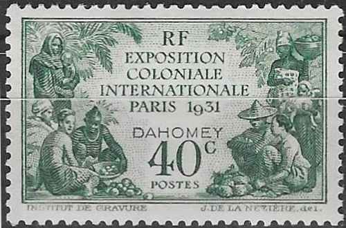 Timbre dahomey - timbre, (colonies