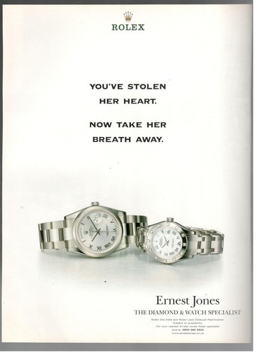 Rolex publicité 2001 montre - publicité,