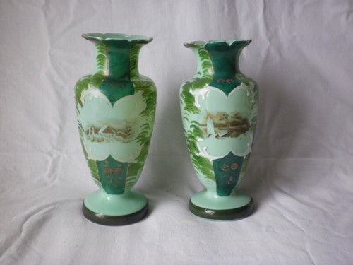 Vases verts verre - vases,