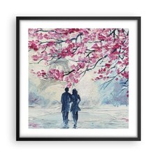 Affiche Poster 50x50cm Tableaux Image Photo Couple Paris Arbre Wall Art