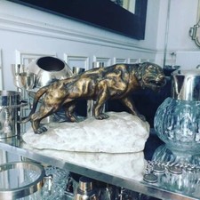 Important Bronze Animalier Tigre /Lion/Lionne/Panthère signé Rousseau/Barye 1900