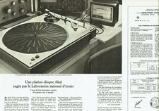 Publicité Advertising 129 1978 Akai  platine disque jugée Lab National essais  
