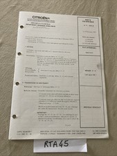 Citroën note technique 204A 1979 Méhari 4x4 AY série CE