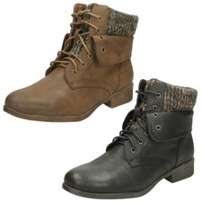 Bottines À Lacets Mi-Hauteur