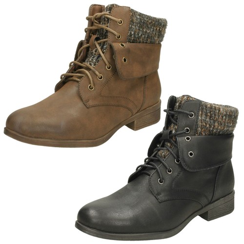 Bottines lacets hauteur - À, mi-hauteur