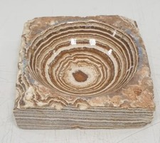 cendrier brutaliste pierre onyx roche vintage annee 70 no travertin