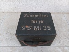 Caisse allemande Zündmittel Shrapnellmine 35 Normandie Munitionskiste