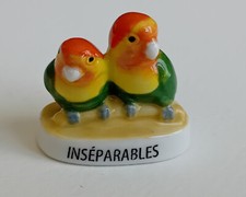 FEVE - "ANIMAUX"  -    OISEAUX -   LES INSEPARABLES