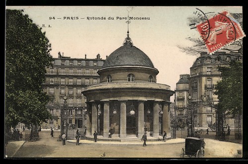 Cpa paris rotonde - paris,, parc