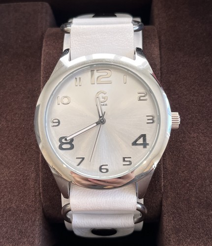 Guess white leather - guess, watch