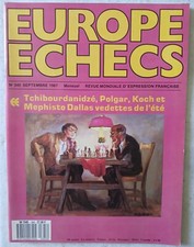 REVUE EUROPE ECHECS - n°345 - ECHECS ET MEDECINE SPORTIVE- Septembre 1987