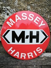Plaque émaillée Agricole MASSEY HARRIS no John Deere Ferguson