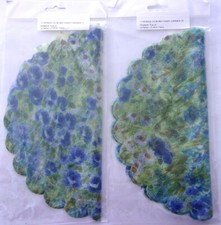 LOT DE 20 RONDS à dragées tulle intissé - coloris fleuri vert et bleu