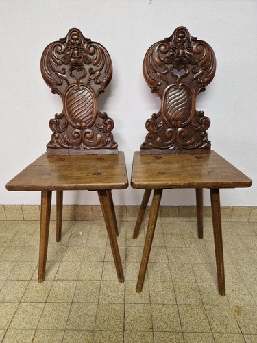 Ancienne paire chaises - paire,