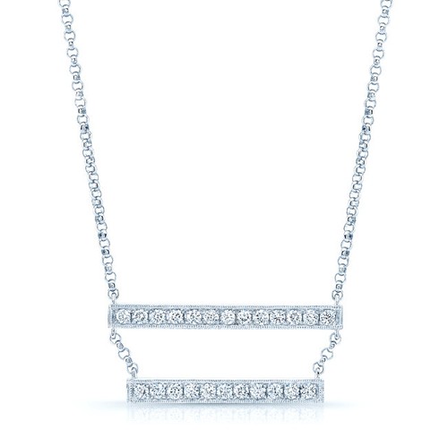 14k blanc diamant double 2 - or,