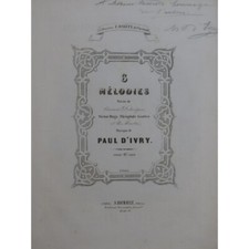 D'IVRY Paul Les Adieux de l'Hôtesse Arabe Dédicace Chant Piano ca1852