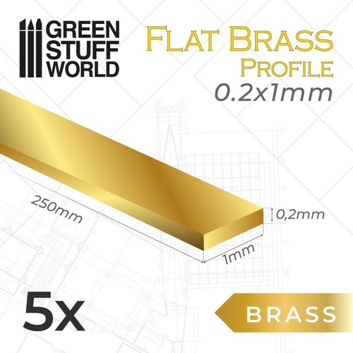 Profilé plat laiton 2 x - en, 0.2