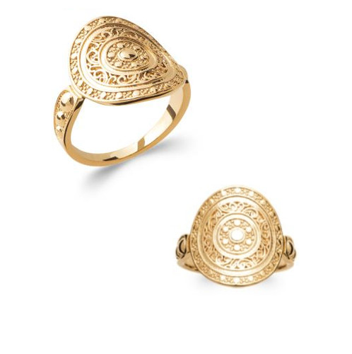 Bague type pièce - type, motifs