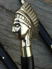 Canne de marche en laiton Antique avec poignée Queen, Style Vintage, cadeau