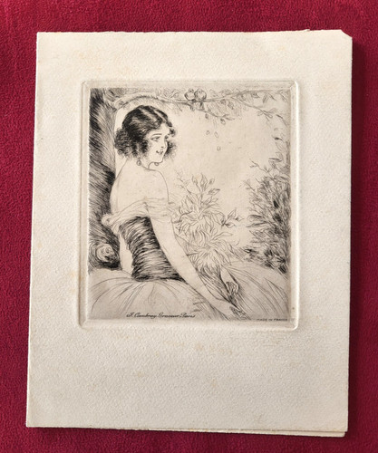 Gravure ancienne portrait - -,