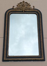 Miroir époque Napoléon III en bois et stuc