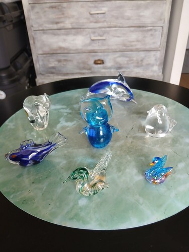 Lot figurines verre cristal - lot, verre/cristal