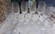 6 Flutes à Champagne  en Cristal de Lorraine- Artisanat
