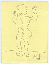 Dessin Au Stylo Sur Papier Étude De Nu Masculin Par Un Artiste Connu