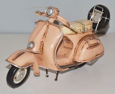 Modèle en Tôle Scooter Nostalgie Voiture Ancienne Vespa Moteur Feuille L 22 CM