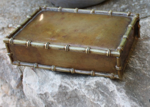 Rare boite bronze décor - boite, en