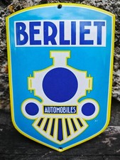 Plaque émaillée BERLIET Enamel Sign no Bugatti Panhard Talbot