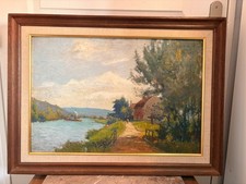 Ancien Tableau Huile Georges