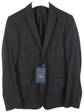 Blazer ZAPA Pour Homme (UK) 38 Simple Boutonnage Formelle En Laine Noire