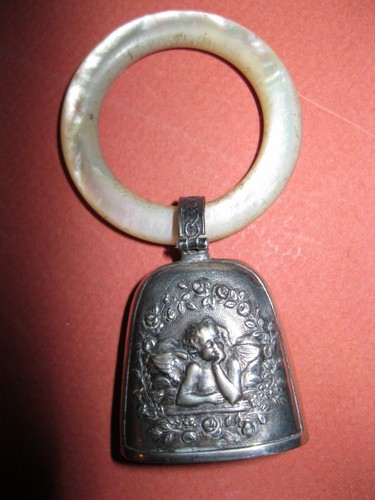 Ancien hochet argent décor - argent,