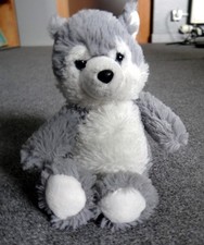Peluche Chien Loup gris et blanc - Cuddly Friends - 20 cm