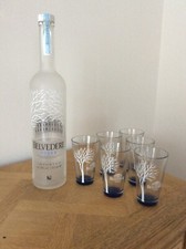 Vodka Belvedere Magnum 1,75 litres vide  + 6 beaux verres