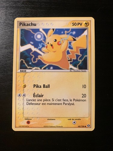 Carte pokémon commune pikachu - pokémon,