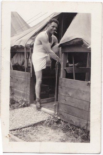 Vintage photo guy in - , boxers