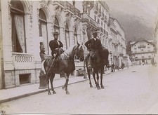Promenade aux chevaux Cauterets Snapshot France Papier photo citrate ca 1900