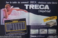PUBLICITÉ 1985 MATELAS TRÉCA IMPÉRIAL TABLE DE SOMMEIL SUR MESURE - ADVERTISING